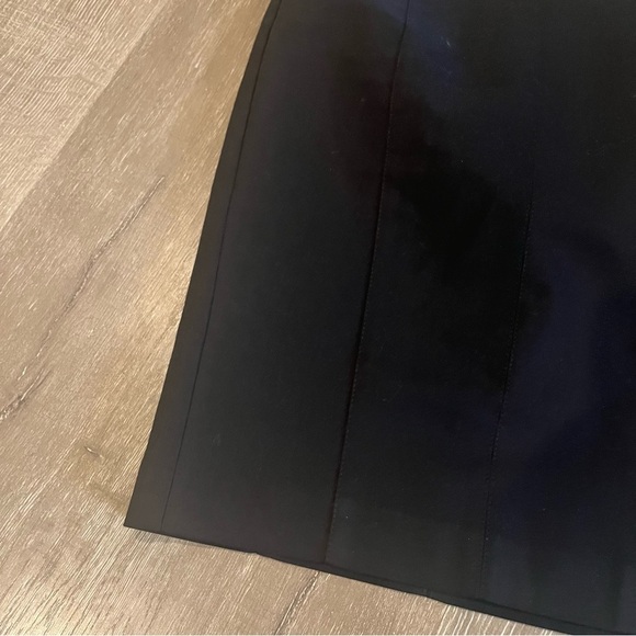 Mango Basic Style Womens Black Cotton Blend Stretch Pencil Skirt Sz 6 - Picture 3 of 8